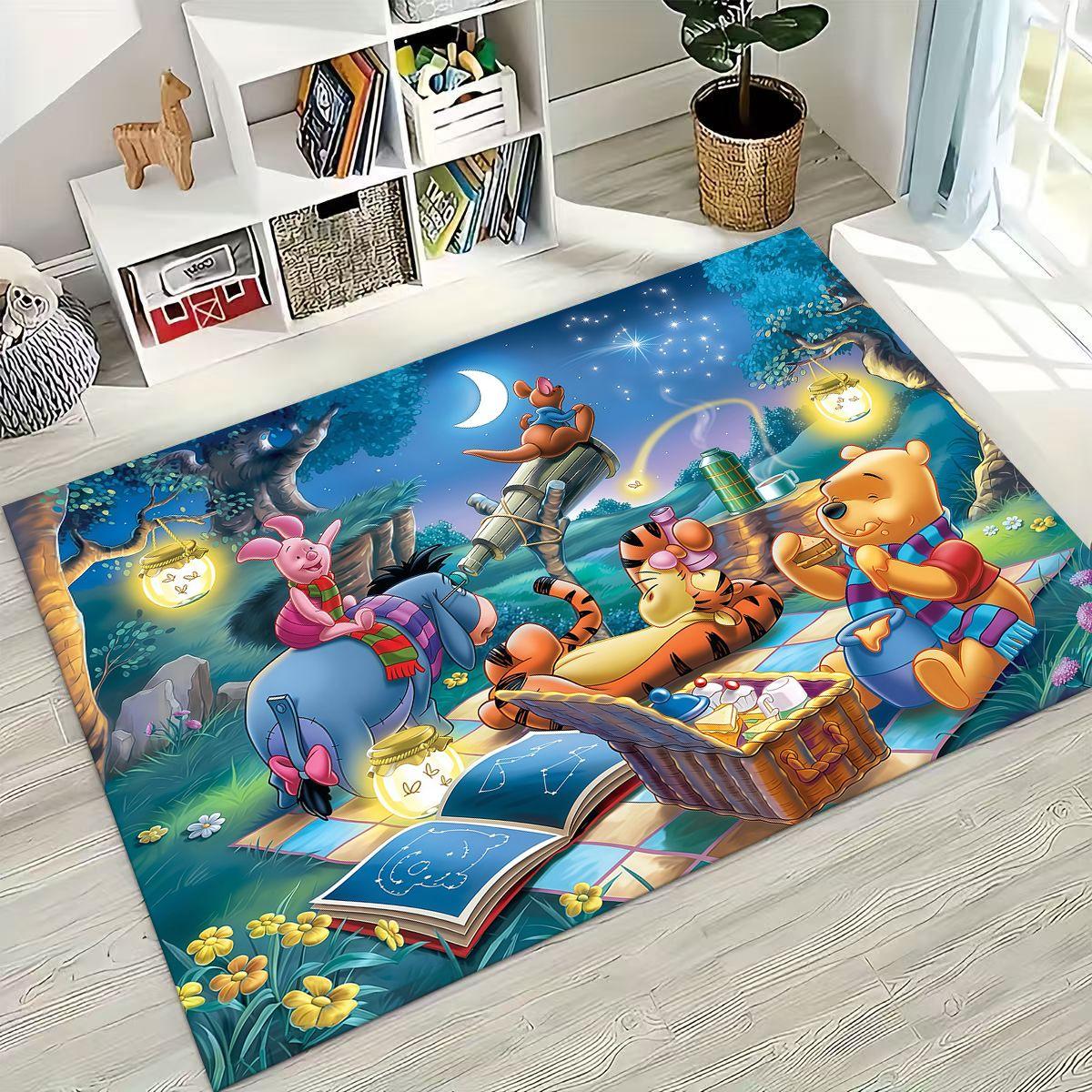 

27 Style Cute Winnie Pooh Bear Cartoon Rug for Bedroom Living Room Sofa Home Doormat Decor, Large Kids Play Non-slip Floor Mat 40x60cm( 15x23in )