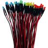 50PCS 12V 3mm LED Lights Emitting Diodes Pre Wired Micro Led Lights Diodes Diffused Colored Lens for Model Assortment Kit