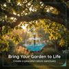 Solar Waterfall Hanging Bird Bath Fountain, Outdoor Bird Bath with Solar Pump and Glass Bowl