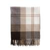 GPPNKC British Style Coffee Grey Plaid Sofa Blanket