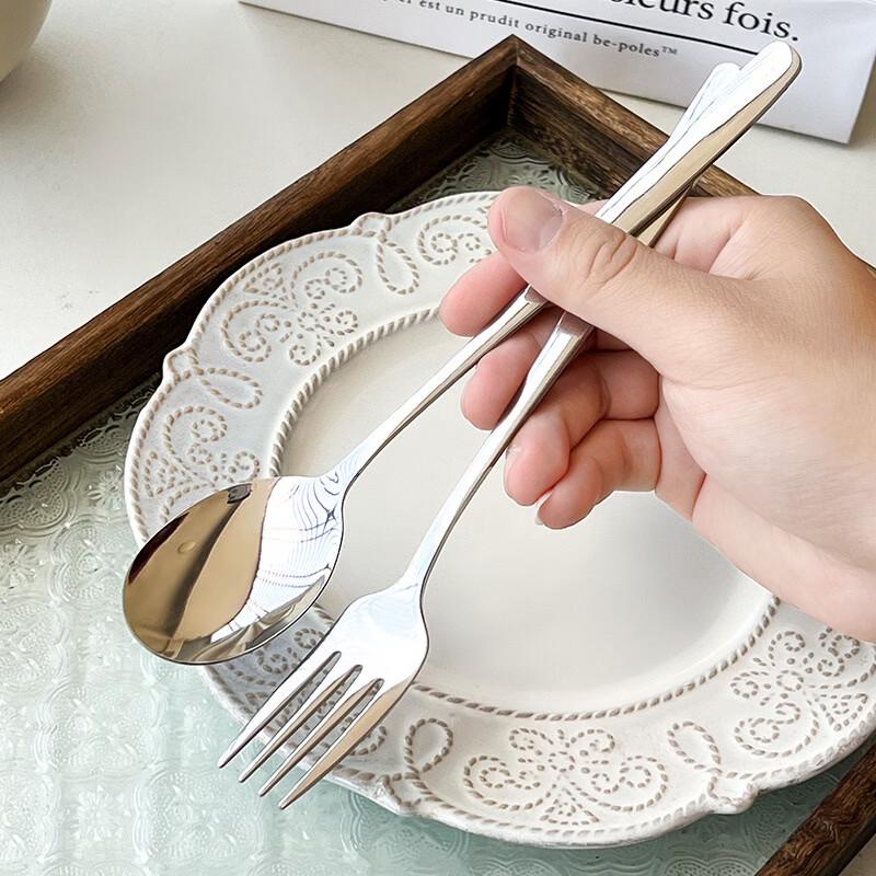 Stainless Steel Long Handle Dessert Utensil Set