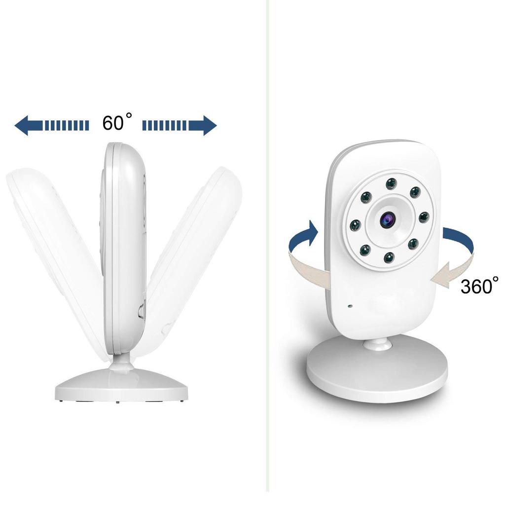 2.4GHZ digitală wireless de securitate interioară Monitoare LCD TFT de 2,4 inchi pentru copii 2X Zoom Video Babysitter Sistem de alarmă Camere
