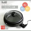 TokyoDeco Electric Grill Pot with Single Plate, Detachable Deep Pot, Serves 1-2 People, 7.5cm Deep Pot, 1000W [Includes Detachable Deep Pot], Stepless
