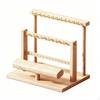 Gilded Organizer with Hooks | MultiTier, Jewelry Stand Hooks, for Vanity Walnut