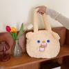02 Cute Lamb Plush Bear Ears Handbag Sweet Versatile Student Class Handbag