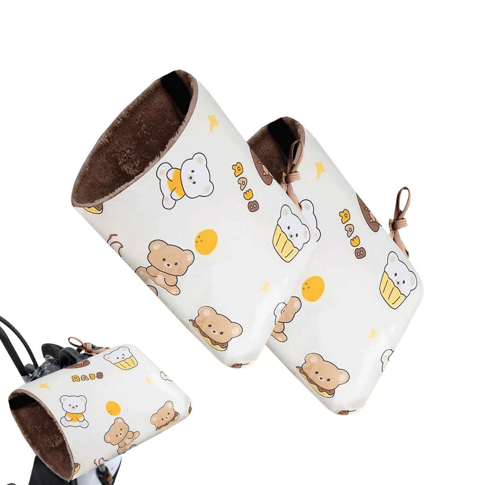 

Winter Motorcycle Handlebar Gloves, Windproof Riding Mitts for Cold Weather Protection on Scooter, Bike, Moped for Men & Women