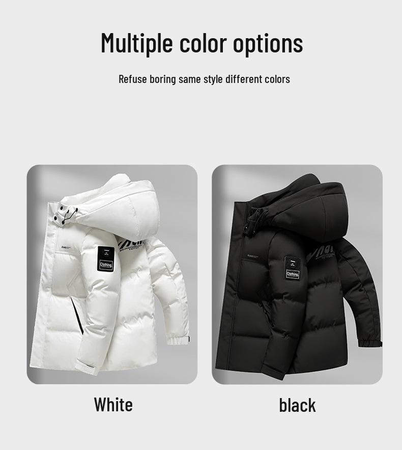 2025 Herren Winter Verdickte Daunen-Pufferjacke – Warm, Lässig, Modisch Kälteschutz