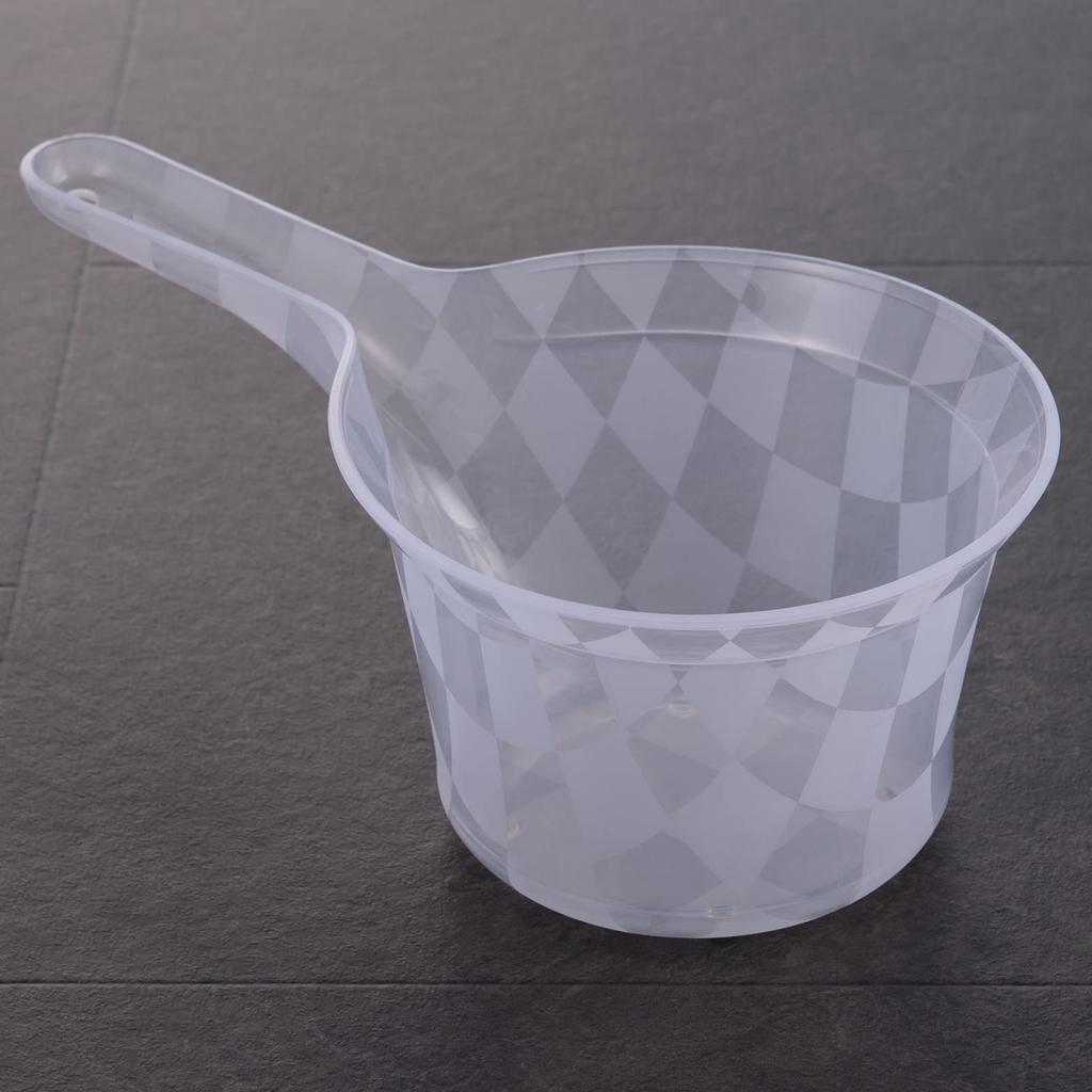 Senko Checker Hand Pail with Wash 15 x x cm Modern Checkered 71622 Handle, Basin, Approx. 27.5 10.3 (H), Ivory, Design,