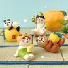 Miniature Cat Figurines - Cute Resin Panda Sculpture for Shelf, Desk Decoration - Funny Desk Accessories - Perfect Cute Car Desk Decor