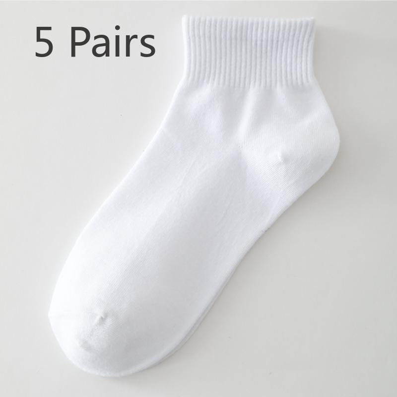 5 Pairs of Female Spring and Summer Versatile Cotton Breathable Sweat Absorbing Student Sports Socks