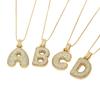 Copper Micro-Inlay 26 Letters Hip Hop Cross Pendant Jewelry Accessories