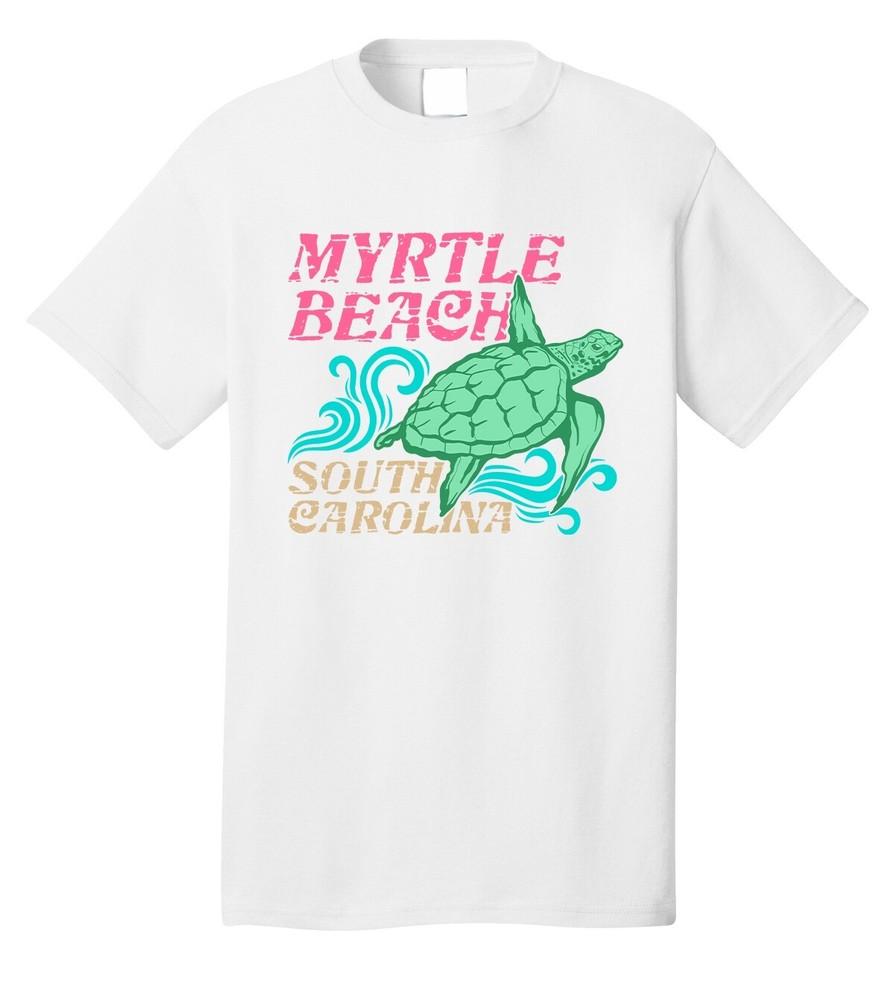 

Myrtle Beach South Carolina Turtle T-shirt Short Sleeve Tee Vacation Souvenir Unisex T-Shirt XXXXL
