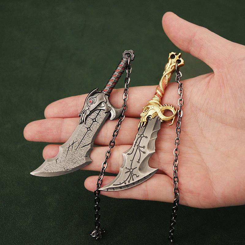 God of War Weapon Kratos Blade of Chaos Ghost of Sparta Activity Figure Sword Keychain Model Ornament Doll Toy Designed for Boys Children Present