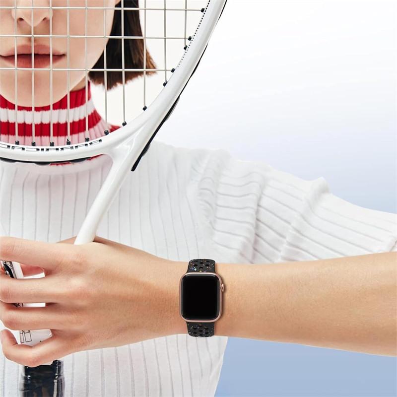 Sport Strap Colored Particles Rubber Band for Apple Watch 49mm 46mm 45mm 44mm 42mm 41mm 40mm  for IWatch 11 10 9 8 7 6 5 4 3 SE