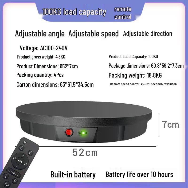 High-Capacity Electric Rotating Display Stand for Photography and Video