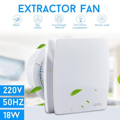 18W 220V 6 cali wentylator wyciągowy niski poziom hałasu wentylator wentylator kuchnia łazienka sypialnia toaleta ścienna cichy ekstraktor wentylator wyciągowy