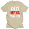 Male Old Lives Matter Distressed T Shirts Pure Cotton Humor Saying Tshirt Leisure Novelty Creative Graphics Tees Shirt
