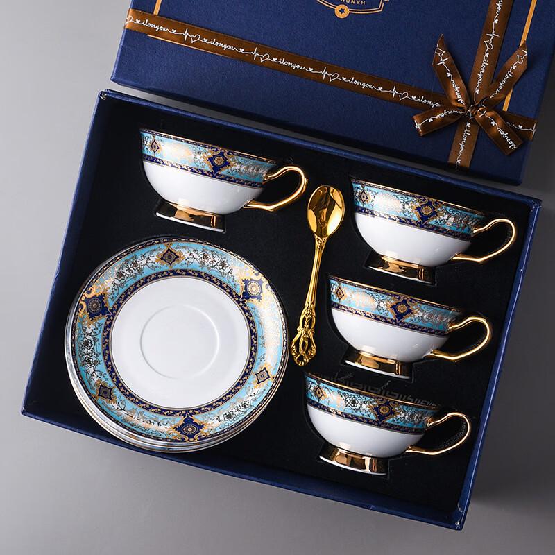 European Style Ceramic Coffee Cup and Saucer Set