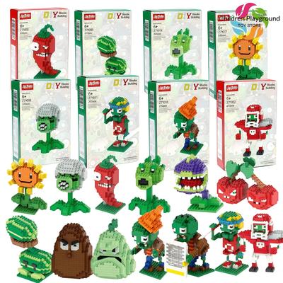16 Stijlen Plants vs Zombies 2 Kinder Wijsheid Blokken Speelgoed Figuur Zonnebloem Erwtenwerper Kersenkegelhoofd Zombie Spelen Kinderen Cadeau