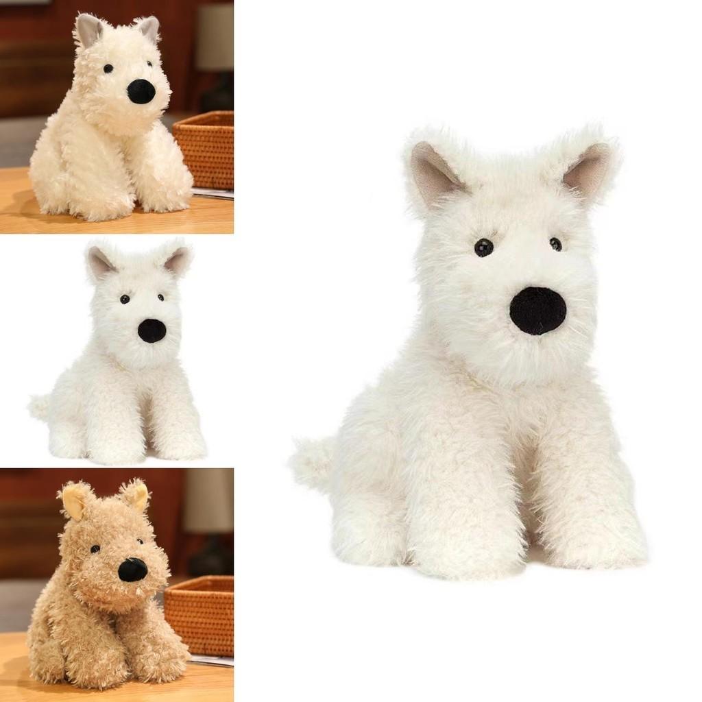 White/brown West Highland Terrier Plush Toy Pillow For Sleeping And Cuddling Great Birthday Gift For Boys And Girls
