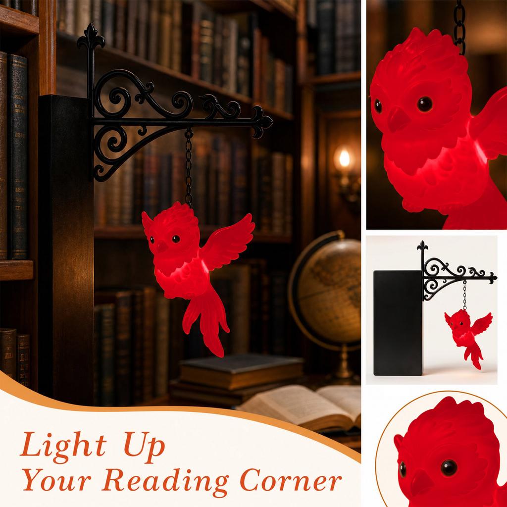 Fire Bird Decorative Bookshelf Light for Library Reading