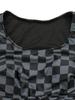 2026 European & American Plus Size Sexy Plaid Bikini - High Waist Tummy Control Two-piece Swimsuit