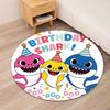 Shark Printed Round Rug Carpet Chair Rug Area Rug Entryway Doormats,for Office Chair Living Room Bedroom Kitchen Room.