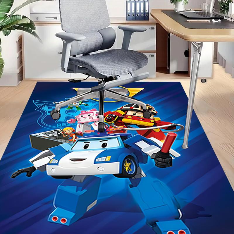 1pc Robots Garden Carpet for Playroom Bedroom Living Room Sofa Home Decor,kids Game Area Rug Non-slip Floor Mat Y730155