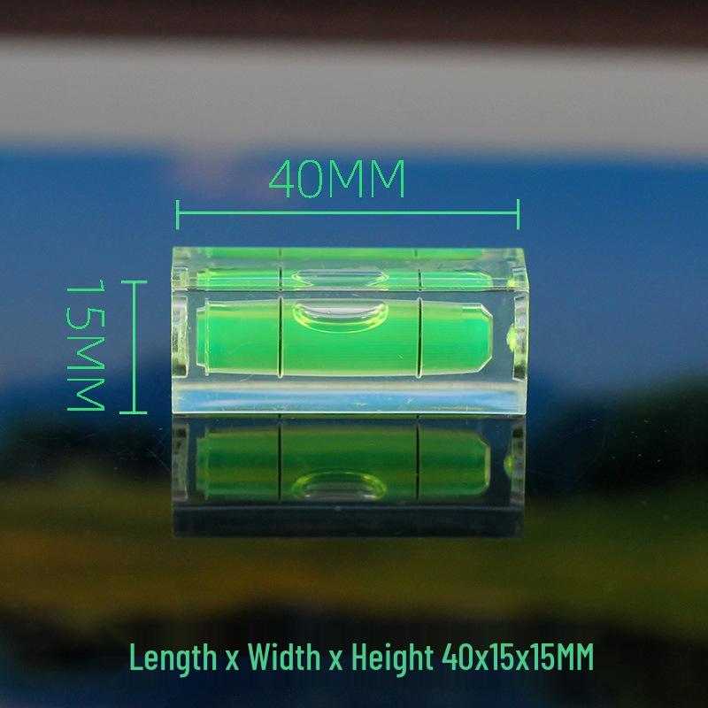 Three-Line Rectangular Acrylic Spirit Level with Green Light Options