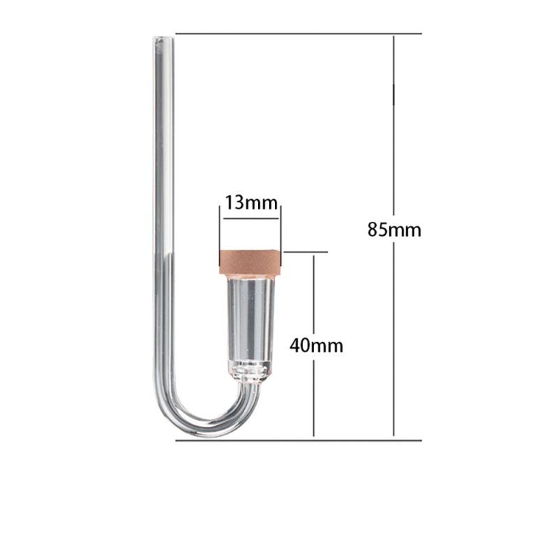 Co2 Arındırıcı Akrilik Şeffaf U Şekli Mini Co2 Difüzör Balık Tankı Için Akvaryum Aksesuarları