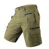 Men's Plus Size Casual Summer Cotton Cargo Shorts with Multi-Pocket Design