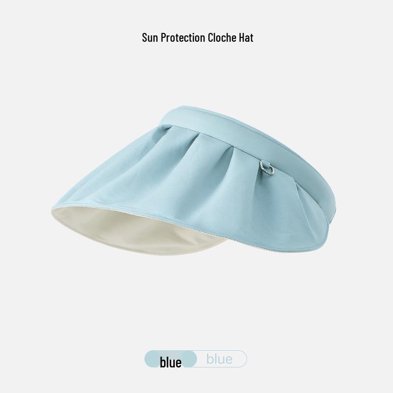 Women's UV Protection Open-Top Beach Hat with Face Cover