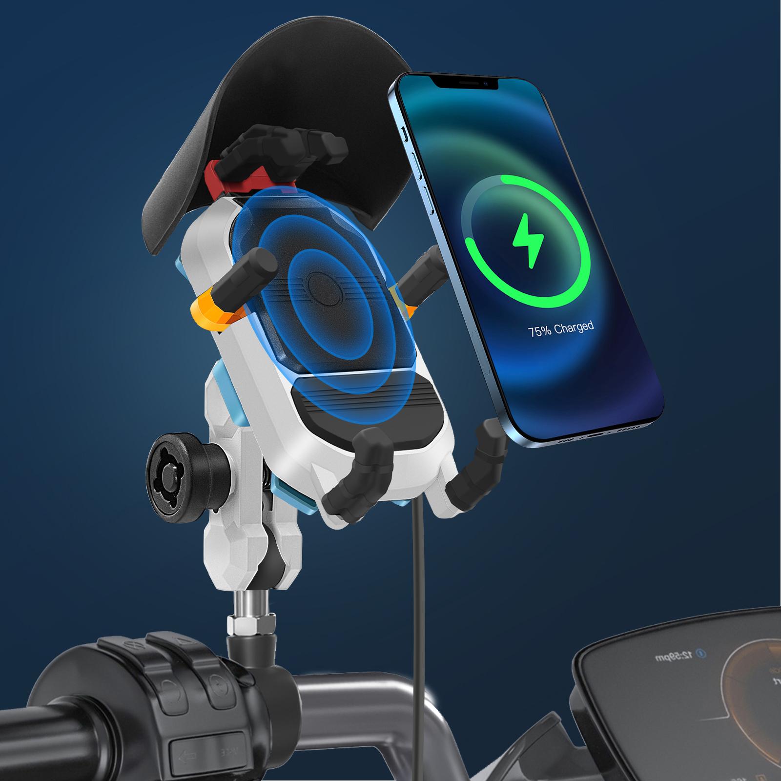 Шарнирная головка M8/M10 + амортизирующий кронштейн для телефона Беспроводная зарядка 15 — фото 20