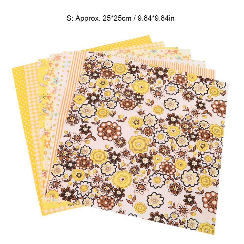 7Pcs Pure cotton plain weave Cotton Fabric 7 assorted styles Soft texture Floral Cloth Exquisite small flower print