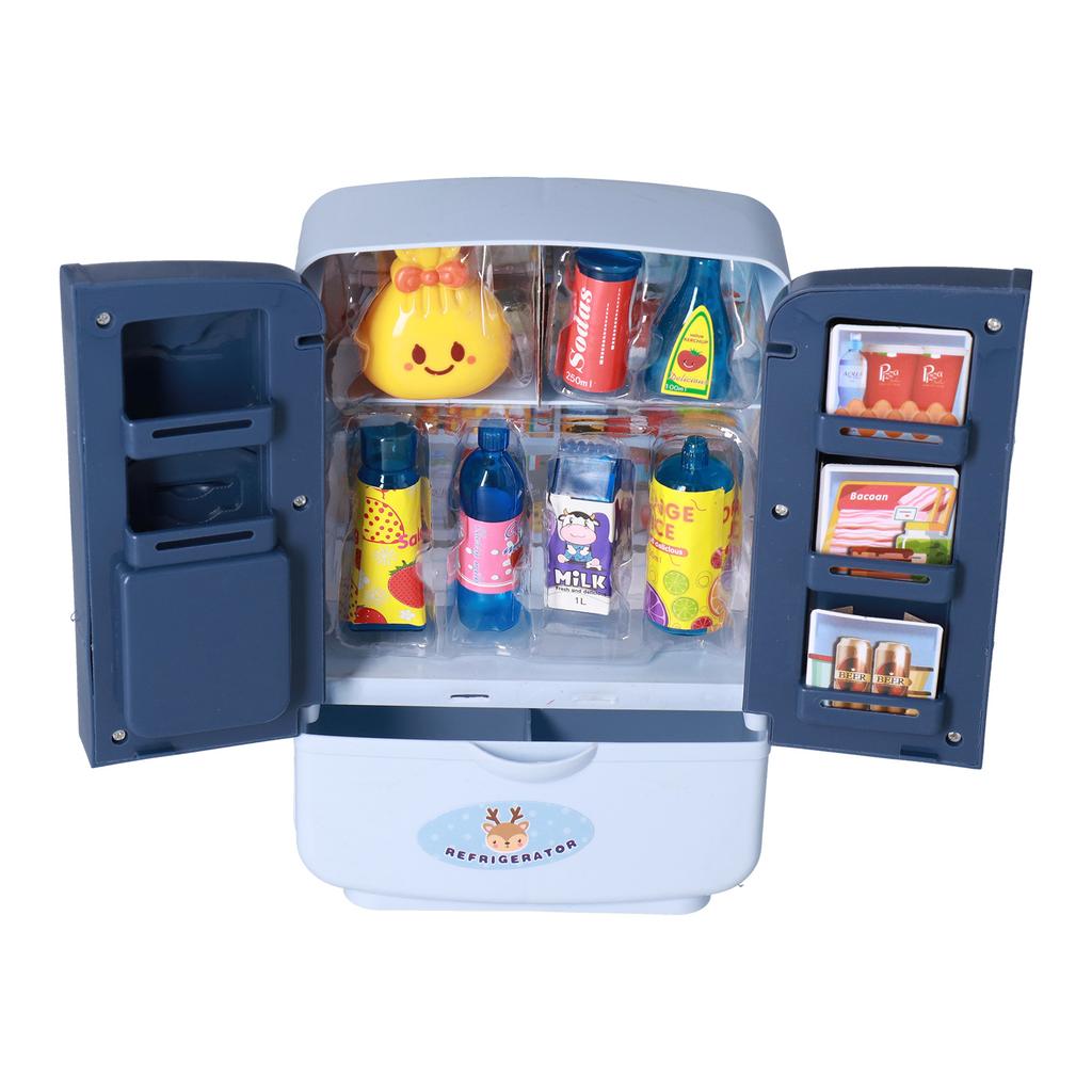 Toy Refrigerator Cultivate Interest Hands On Ability Appropriate Size Many Cute Accessories Kids Toy Fridge for Kids