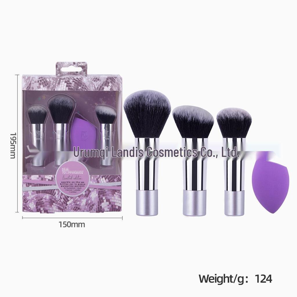 RT Series Makeup Brush & Sponge Set: Blending & Eyeshadow Brushes with Beauty Sponge