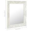 VidaXL Wall Mirror Baroque Style 50x60 Cm White 320316