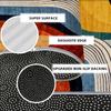 RAKKS Modern Geometric Crystal Rug - Abstract Line Art Design, Smooth Low Pile Velvet, Non-Slip for Contemporary Living Room