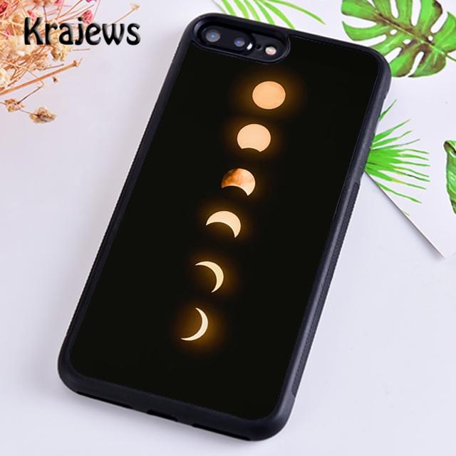 Krajews Moonlight Moon Phases Phone Case Cover For iPhone 16 15 SE2020 14 6 7 8 Plus 11 12 13 Pro Max Plus Coque Shell Fundas