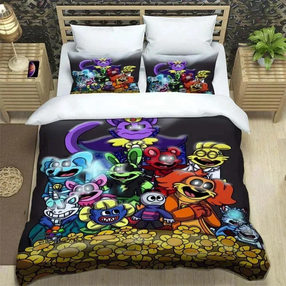 3D Cartoon S-smiling critters Bedding Set Printed Bed Set With Pillowcase Bed Duvet Cover Soft Queen King Size Bedclothes Home