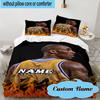 Custom Name 3PCS Lakers Legend Bedding Set, Including 1pc Duvet Cover And 2pcs Pillowcases, Suitable for Dorms and Bedrooms Gift