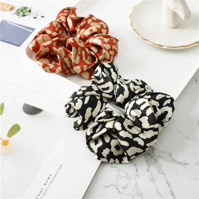 Weiches Tier Leopardenmuster Haar-Scrunchie Zopfgummi Dehnbares elastisches Haarband für Frauen Haaraccessoires