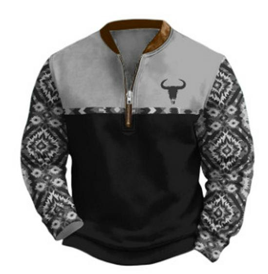 Men's Christmas Reindeer Elk Forest Print Hoodie - 2025 Autumn Collection