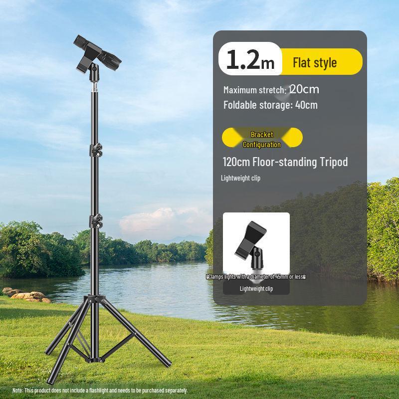 

Portable Blue Light Fishing Tripod: Night Fishing Light, Flashlight & Mobile Live Broadcast Mount