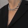 2024 Unisex Chunky Metal Chili Necklace: High-End European & American Designer Choker