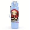 1PC Red Skull Circular Horror Grunge Print 750ml Portable Sports Water Bottle Leakproof Gym Outdoor Travel Drink Cup