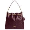 Cow Leather Trash Bag, Shoulder Bag Large Women's Dark Burgundy CCZ81-IMORX