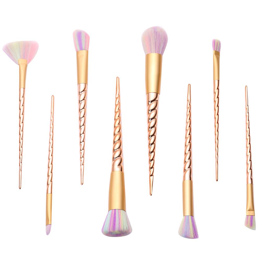 Female Unicorn 10pcs Makeup Brushes Set Thread Contour Eyeshadow Powder Brush