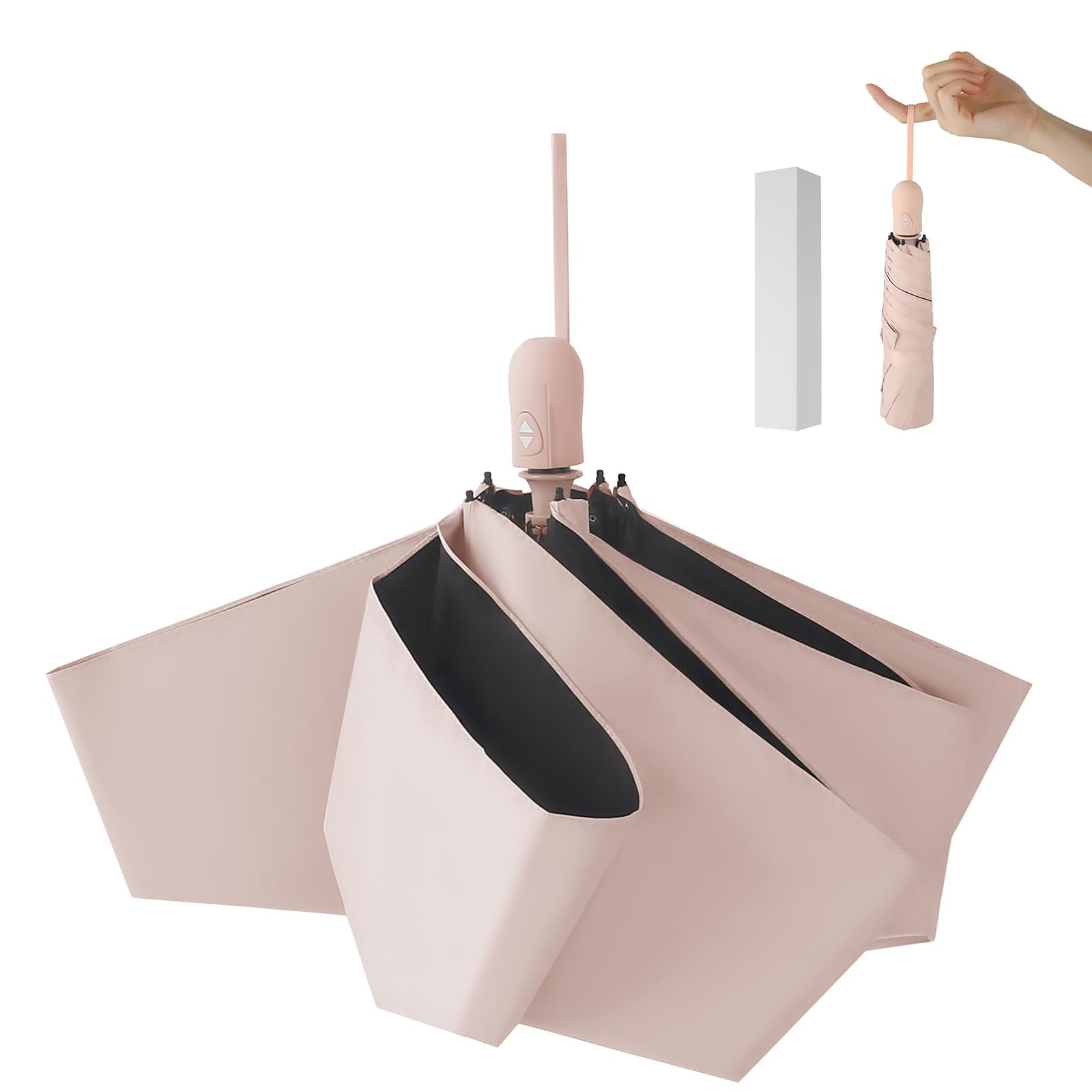 

Mustarpicking UV Полный Свет Тепло Автоматическое Складывание УФ Подходит для Солнца и Портативный Свет Сверхлегкий Зонт, 220г, 100% Защита,