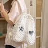 Schoolbag High Value Korean Simple Foreign Style Polka Dot Love Rabbit Ear Two-piece Backpack Summer New Commuter Student Schoolbag